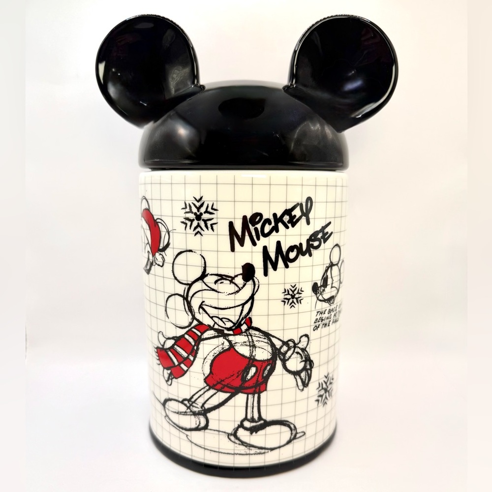 Zrike Disney Mickey Mouse Sketch Cookie Jar 10.5”